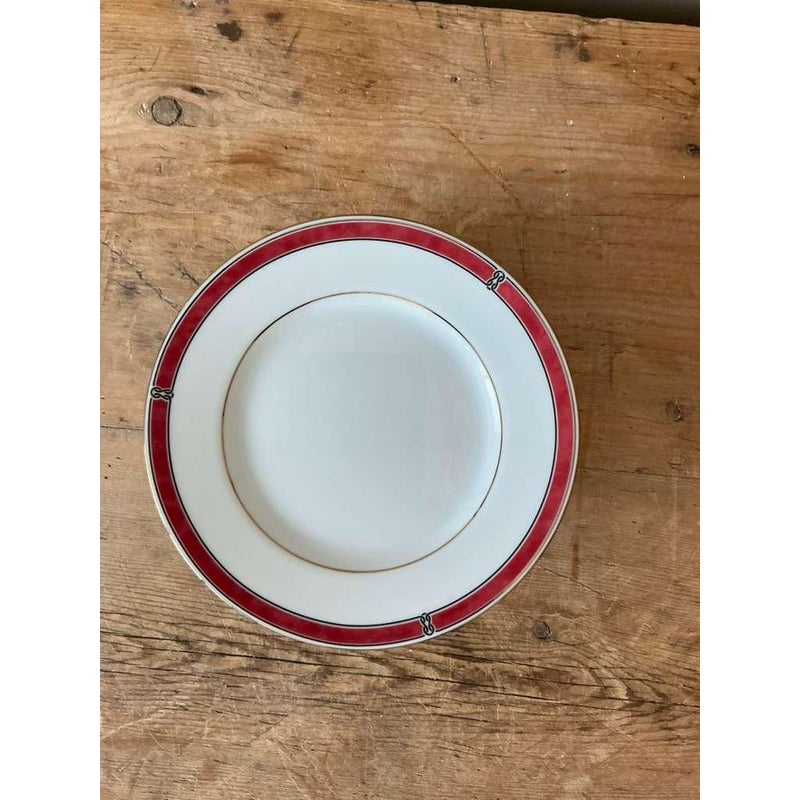 Vintage Boho Christofle "Oceana Red" Salad Plates - Set of 12 - Detail view