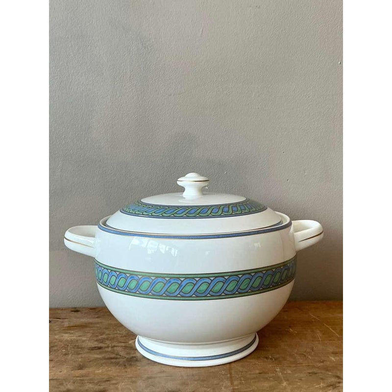 Vintage Boho Christofle "Torsada" Covered Vegetable Dish - Top view