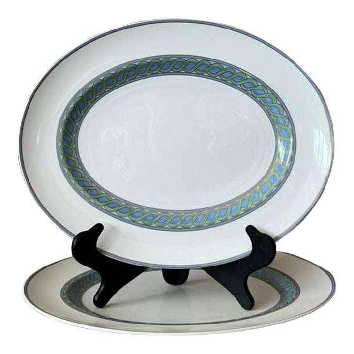 Vintage Boho Christofle "Torsada" Serving Platter - A Pair