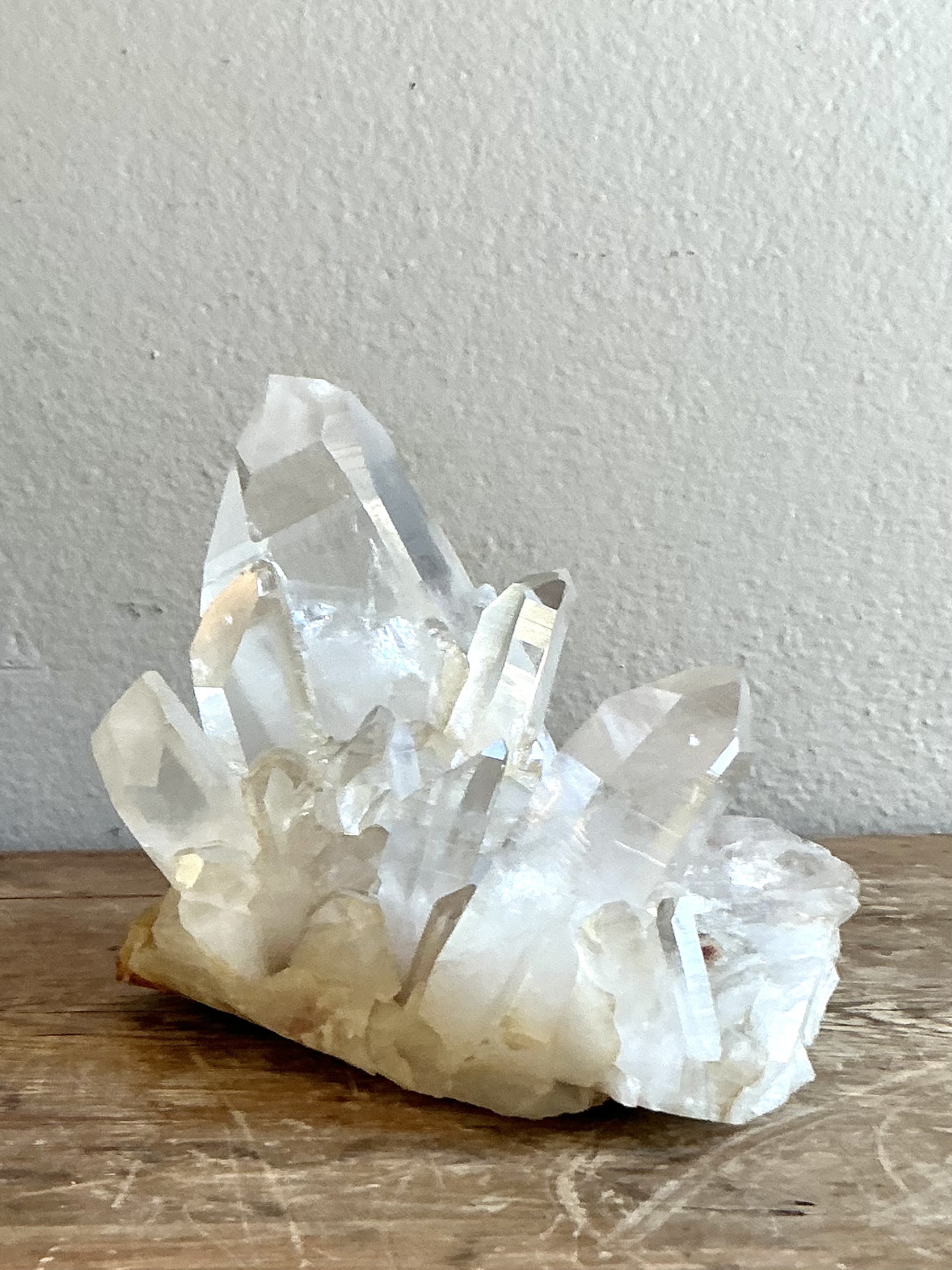 Vintage Boho Clear Quartz Cluster - Side view