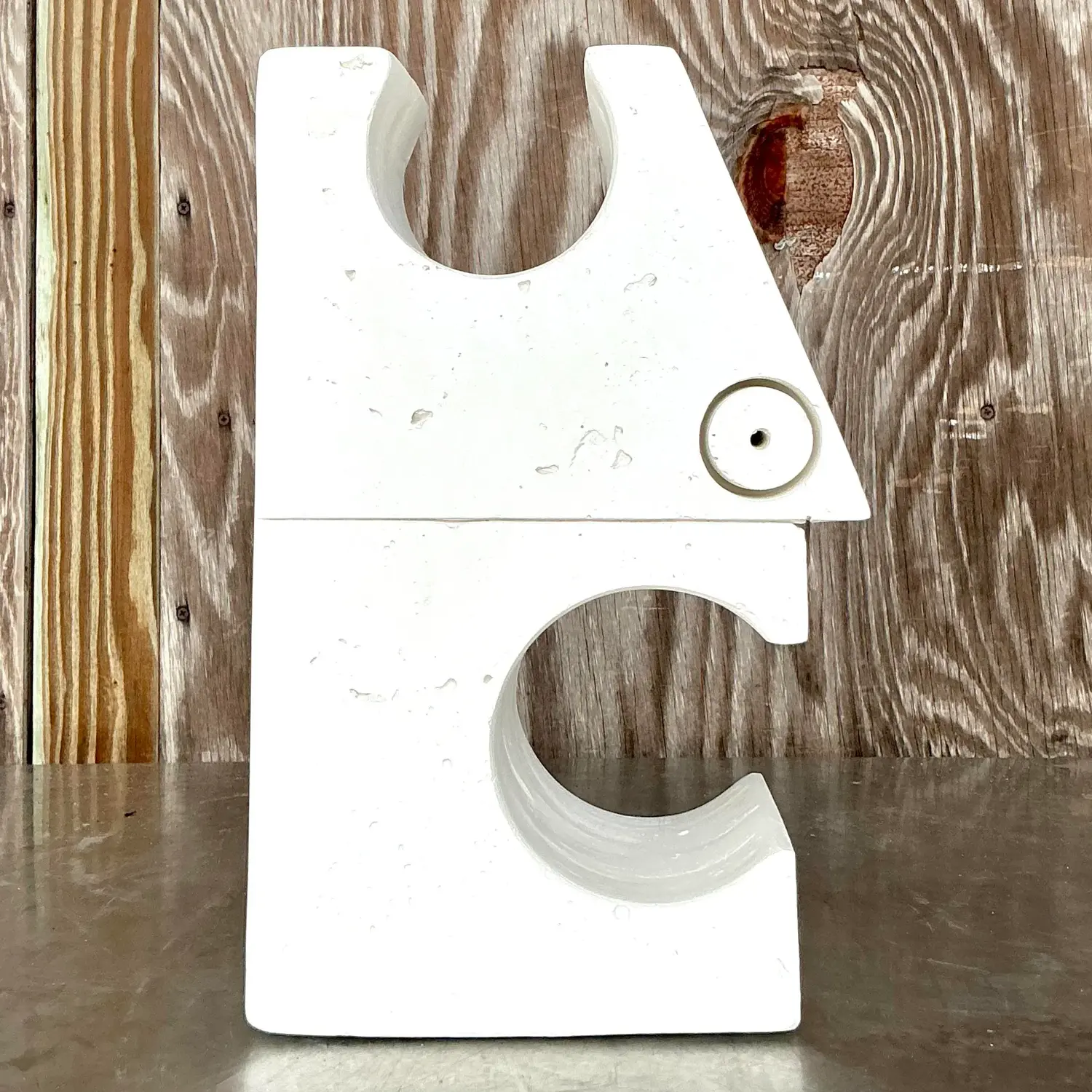 Vintage Boho Constructivist Bust of Man Sculpture - Detail view