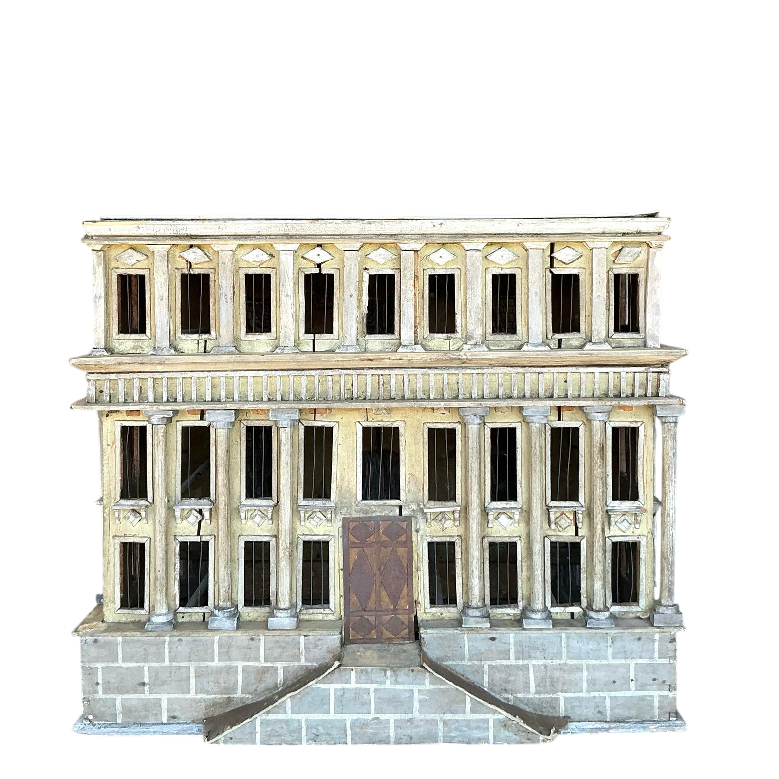 Vintage Boho Distressed Architectural Model - Detail view