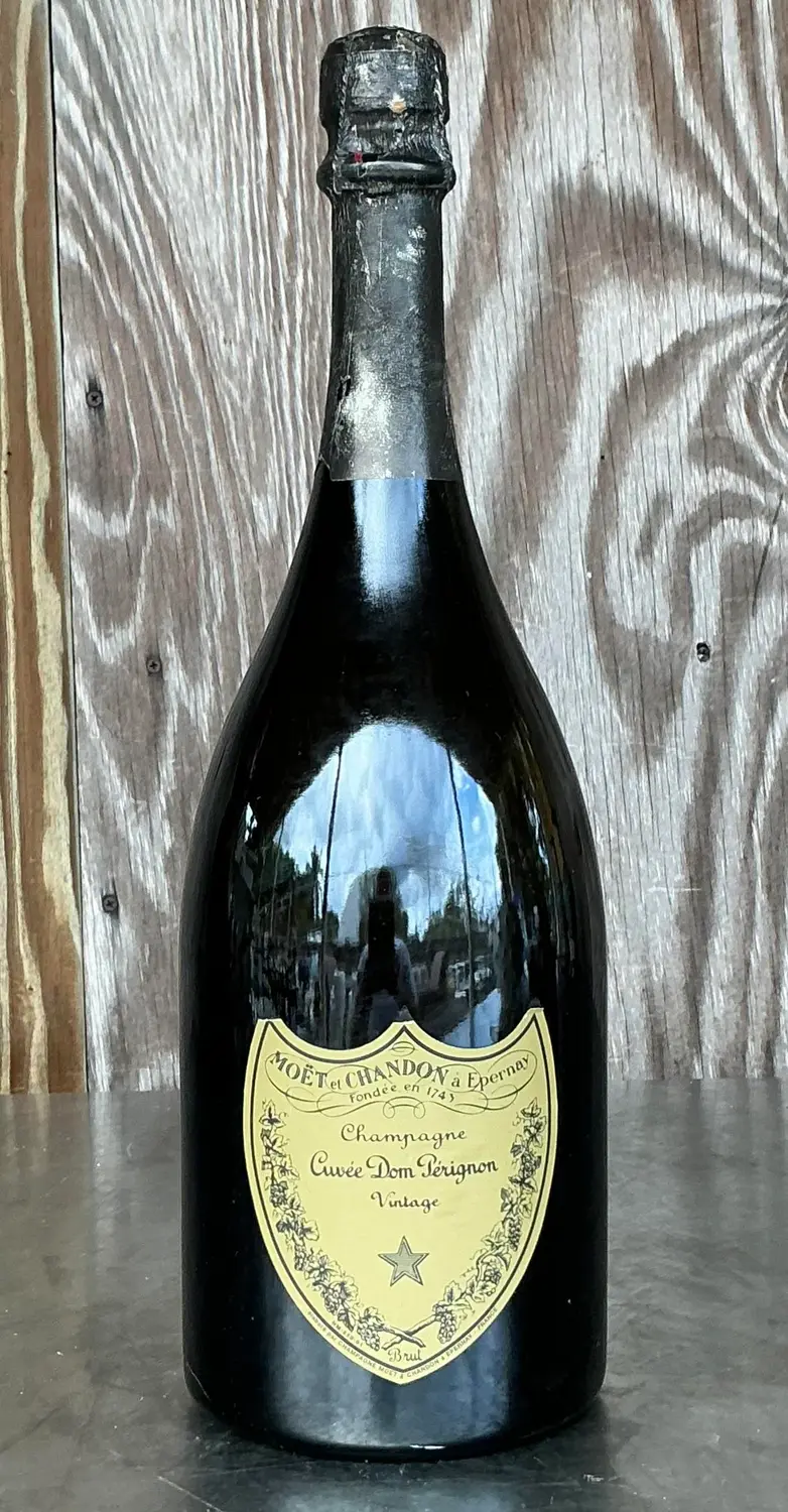 Vintage Boho Dom Perignon Factice - Side view
