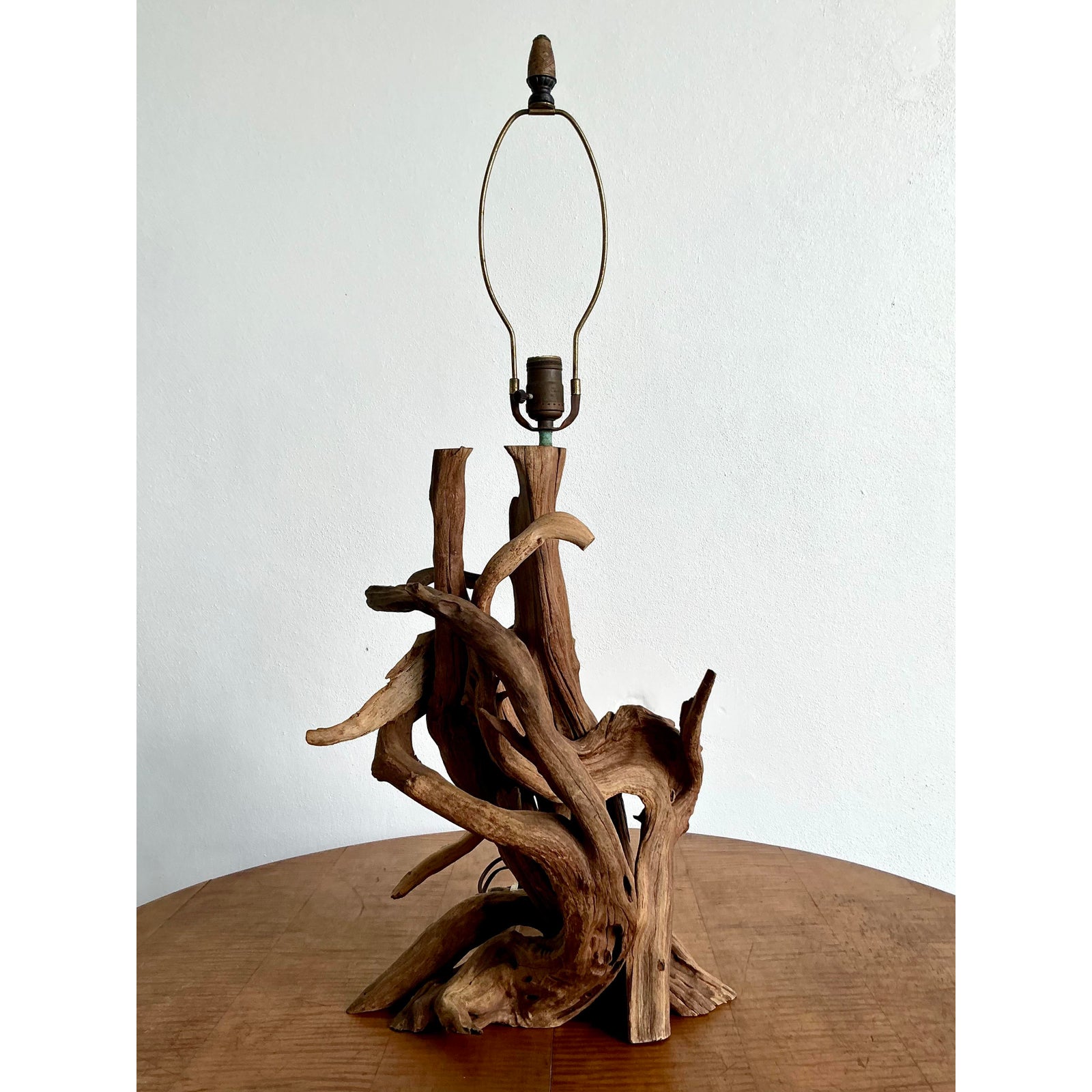 Vintage Boho Driftwood Lamp - Detail view