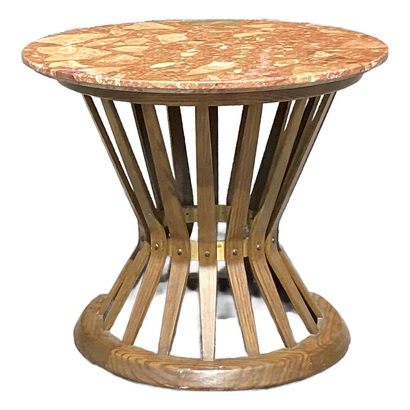 Vintage Boho Edward Wormley for Dunbar Terrazzo Top Side Table - Detail view
