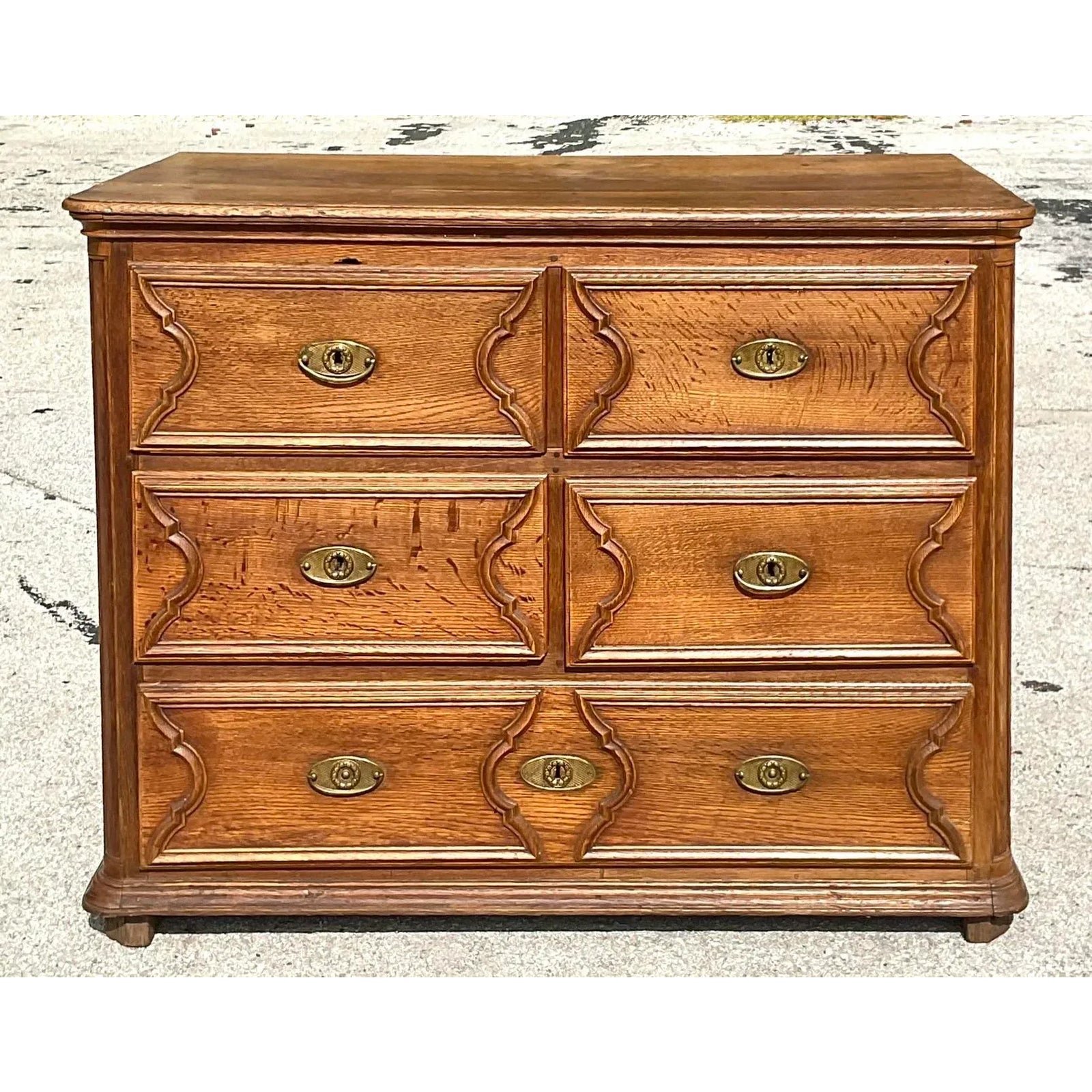 Vintage Boho English Georgian Gentlemen’s Chest of Drawers - Back view
