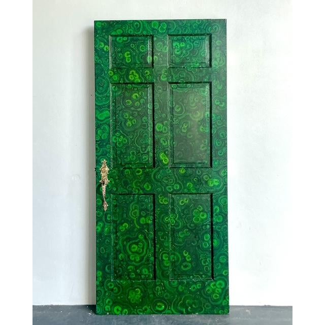 Vintage Boho Faux Finished Malachite Door - Detail view