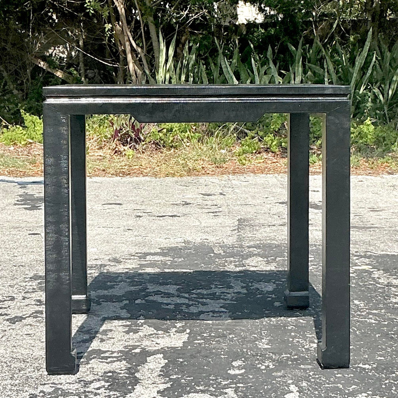 Vintage Boho Faux Lizard Game Table - Side view