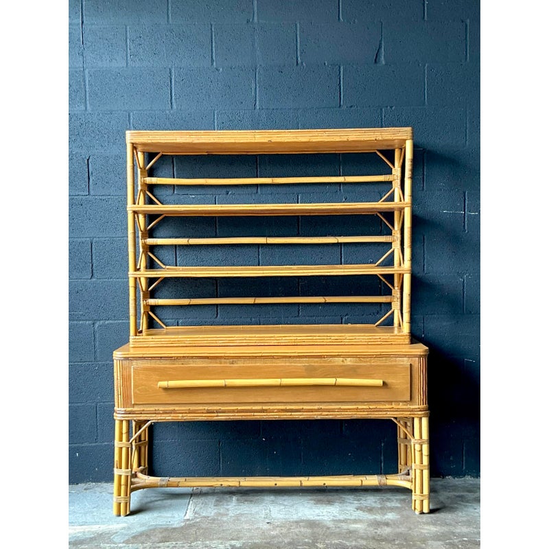 Vintage Boho Ficks Reed Etagere - Detail view