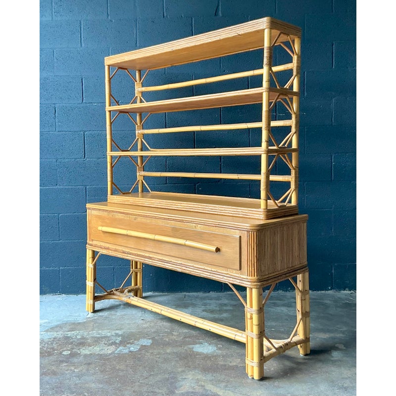 Vintage Boho Ficks Reed Etagere - Top view