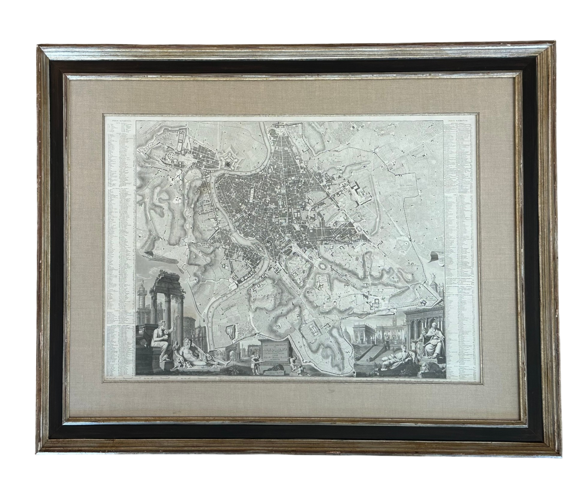Vintage Boho Framed Print of Map