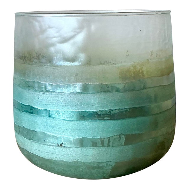 Vintage Boho Frosted Vase - Detail view