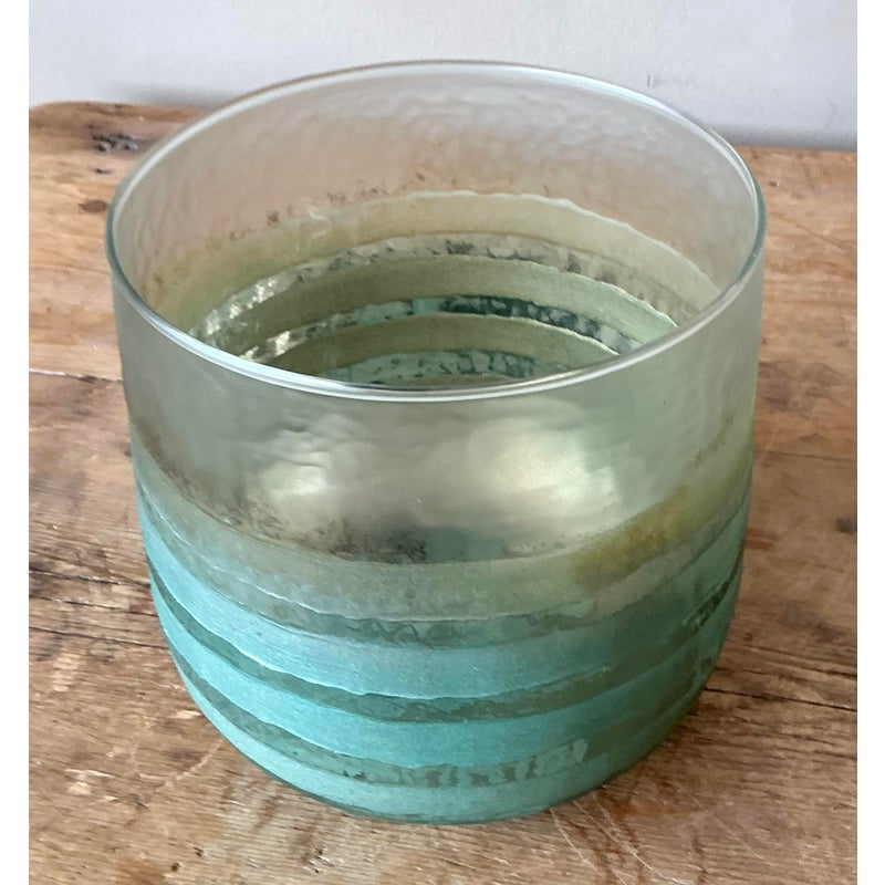 Vintage Boho Frosted Vase - Back view