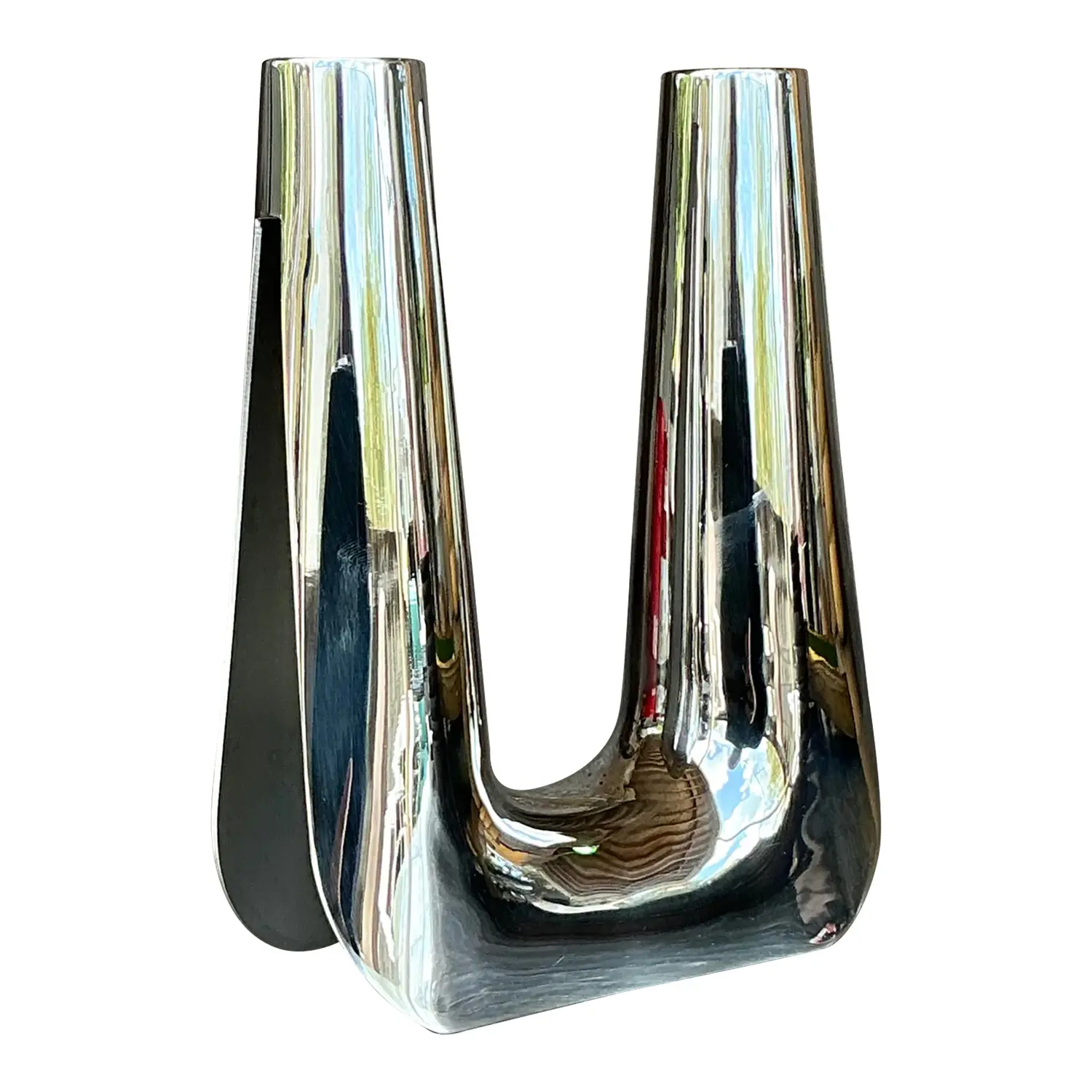 Vintage Boho George Jensen Stainless Steel Candlestick