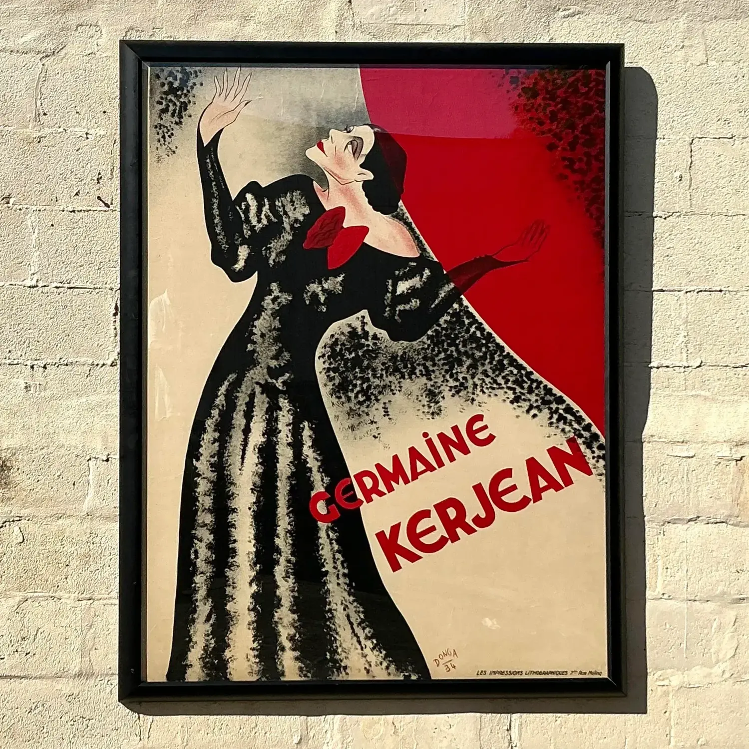Vintage Boho Germaine Kerman Marquee Poster - Side view