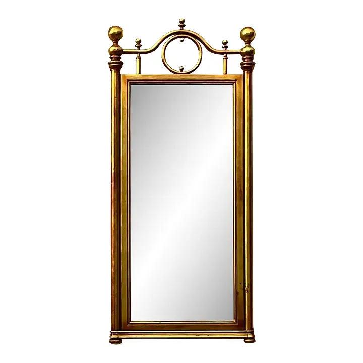 Vintage Boho Gilt Cannonball Mirror