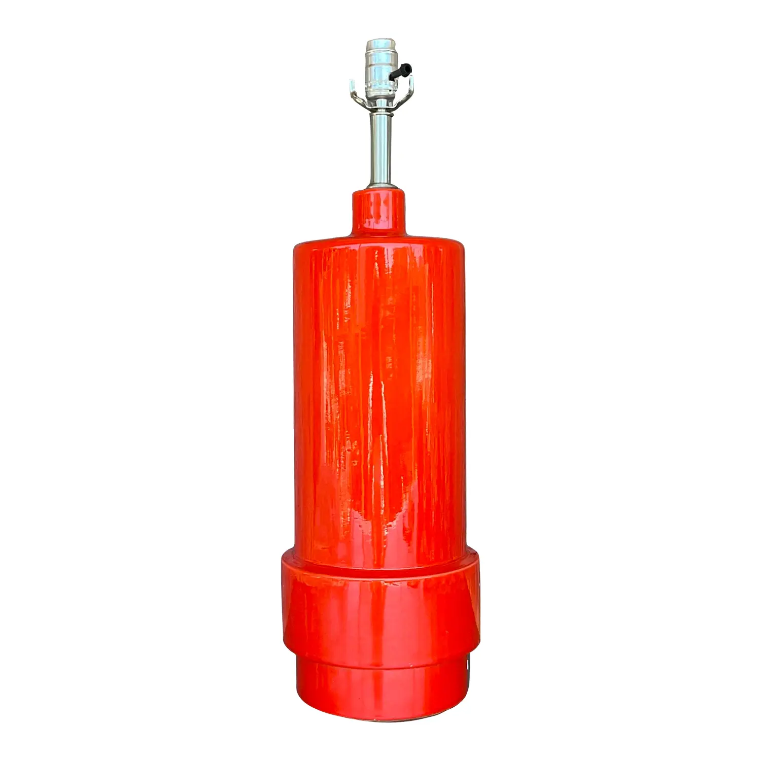 Vintage Boho Glazed Ceramic Lamp