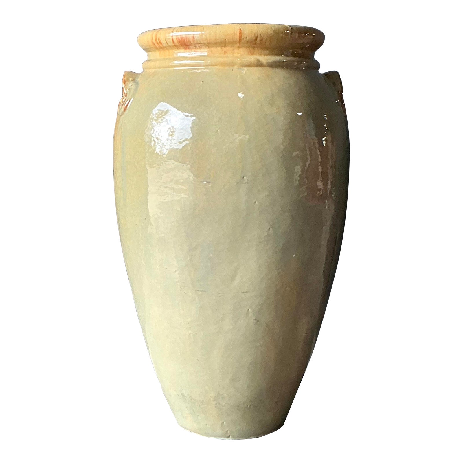 Vintage Boho Glazed Ceramic Planter
