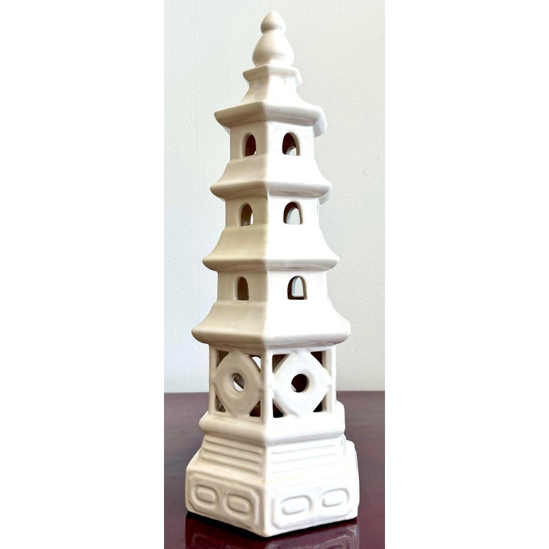 Vintage Boho Glazed Ceramic Sculpture - Side view