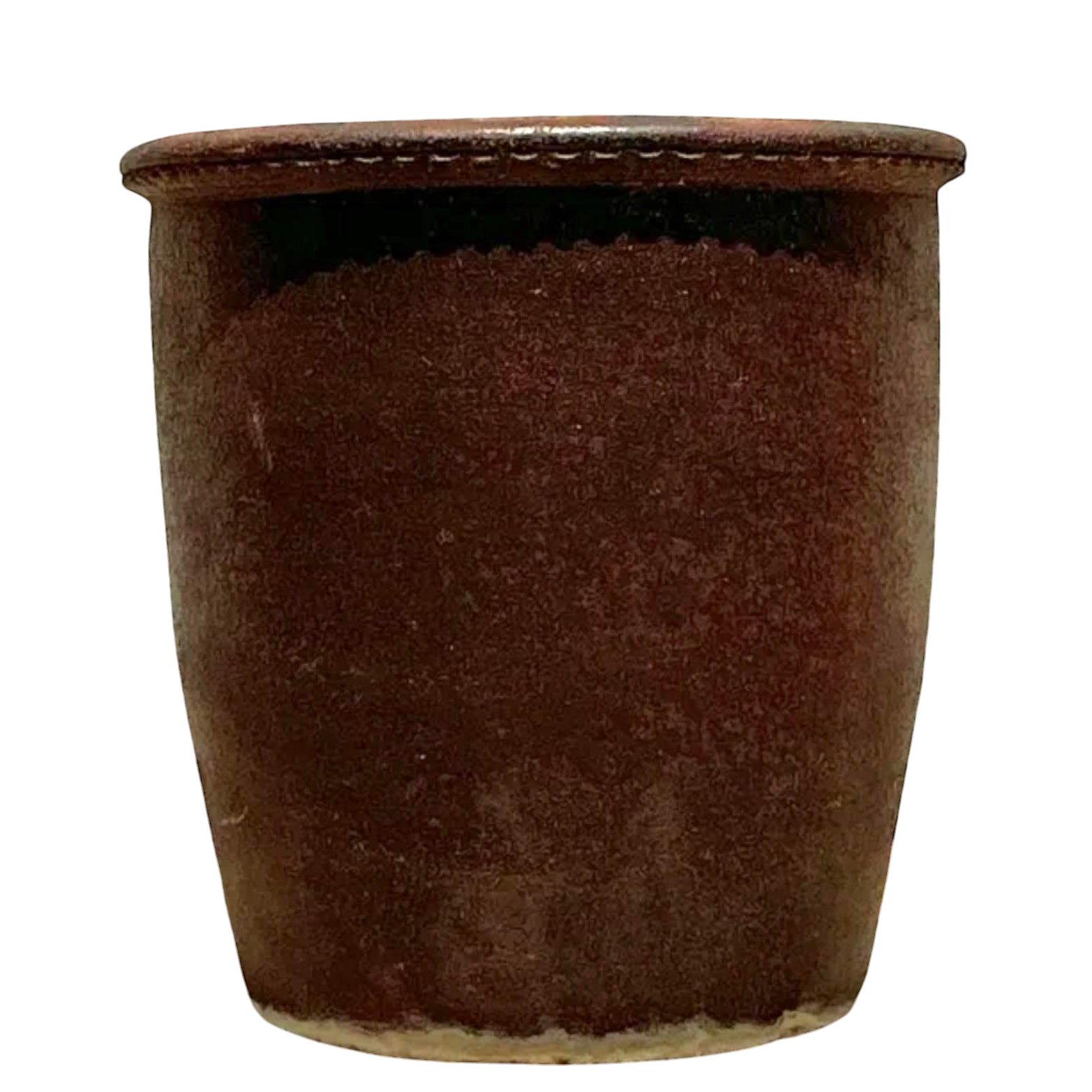 Vintage Boho Glazed Terracotta Planter - Detail view