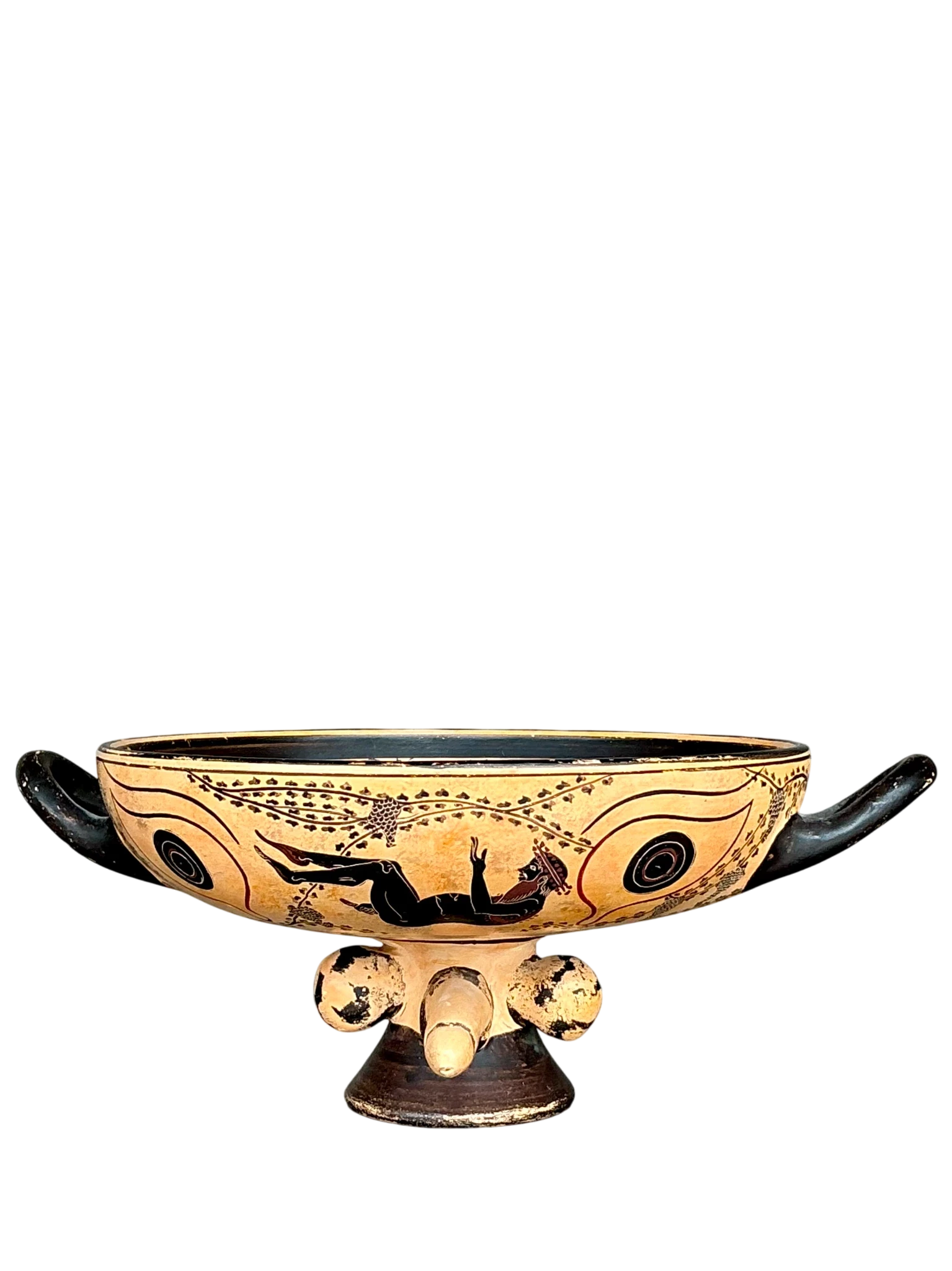 Vintage Boho Greek Erotic Art Bowl - Detail view