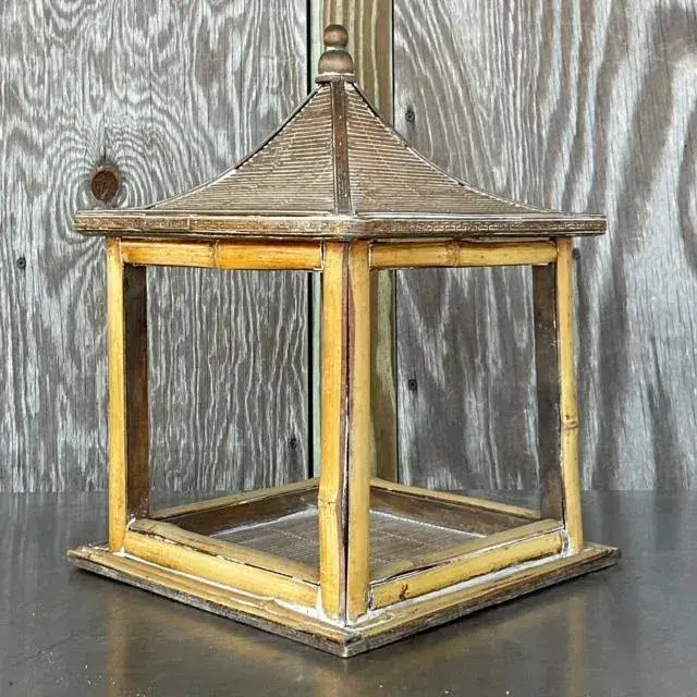 Vintage Boho Greek Key Display Box - Back view