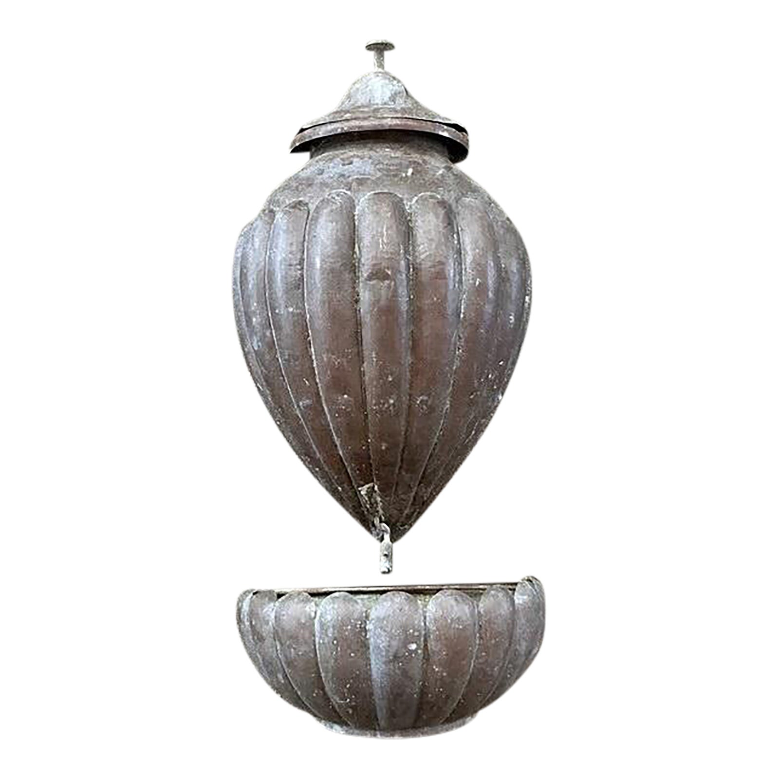 Vintage Boho Hammered Copper Lavabo - Set of 2 - Detail view