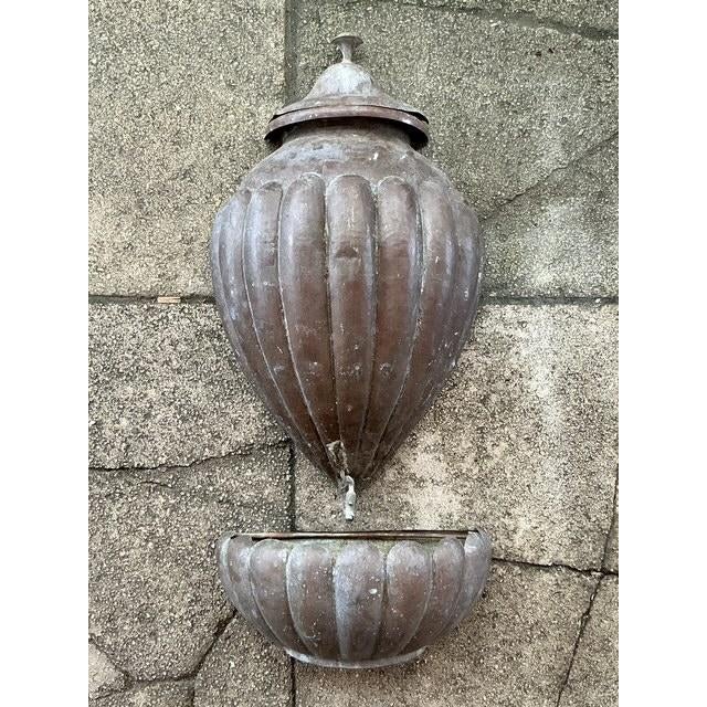 Vintage Boho Hammered Copper Lavabo - Set of 2 - Side view