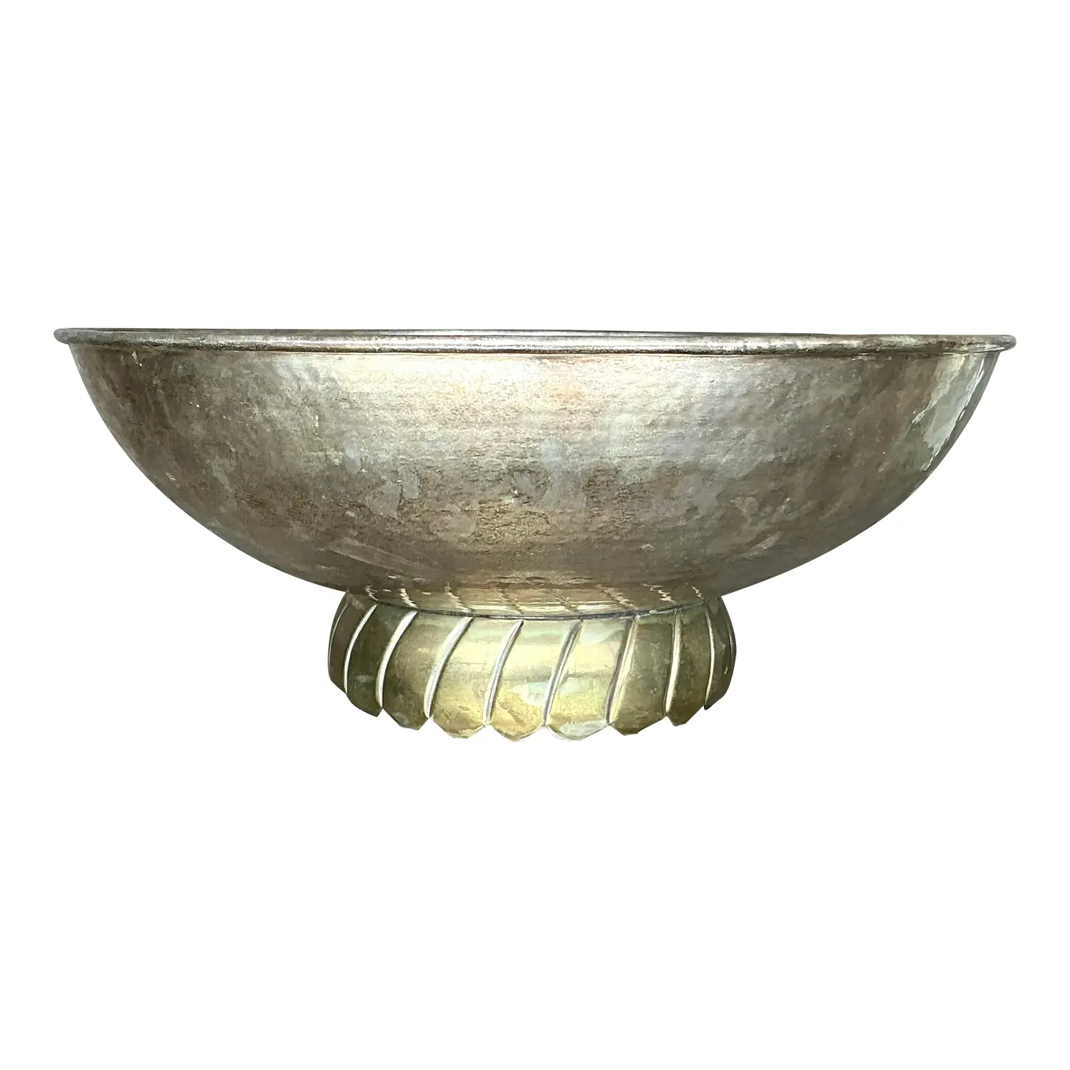 Vintage Boho Hammered Silverplate Bowl