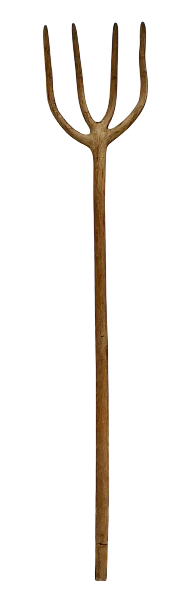 Vintage Boho Hand Carved Pitchfork - Detail view
