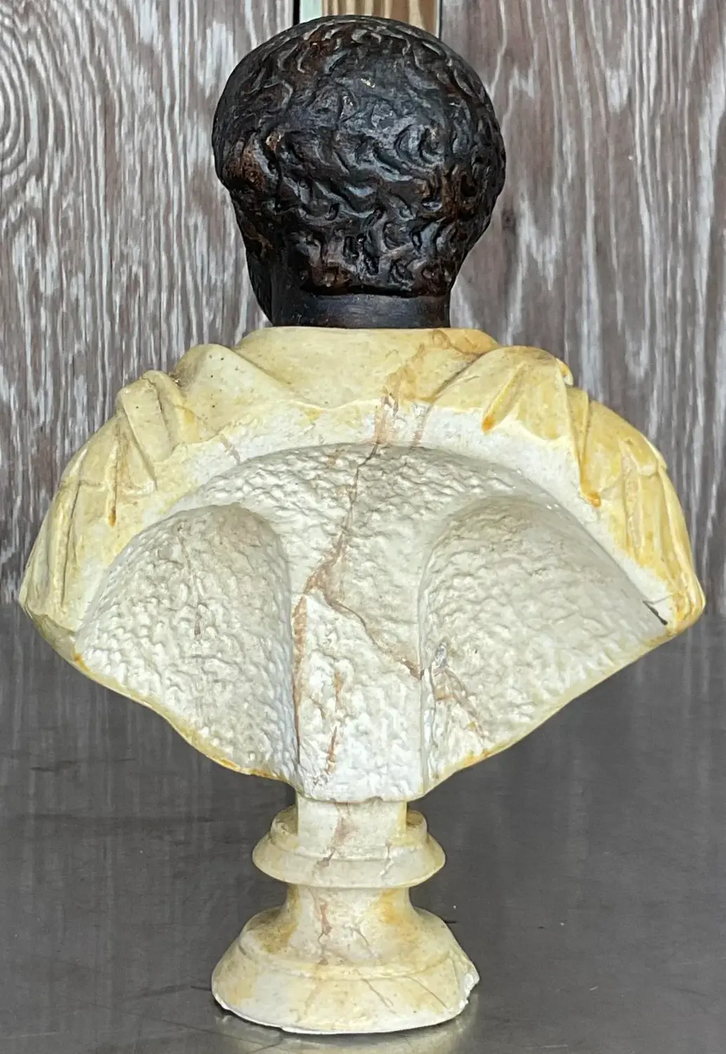 Vintage Boho Hand Painted Bust of Man - Detail view