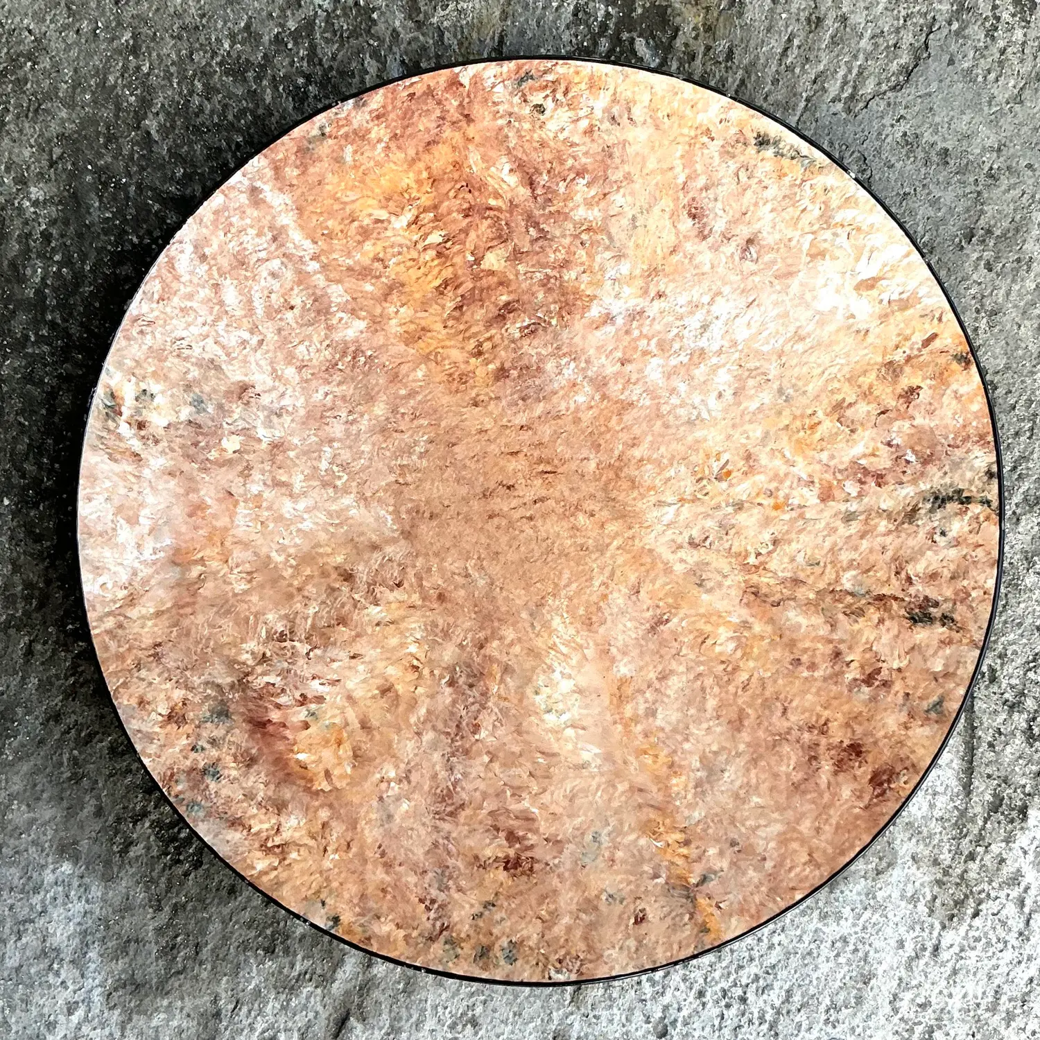 Vintage Boho Hand Painted Studio Pottery Plate - Detail view