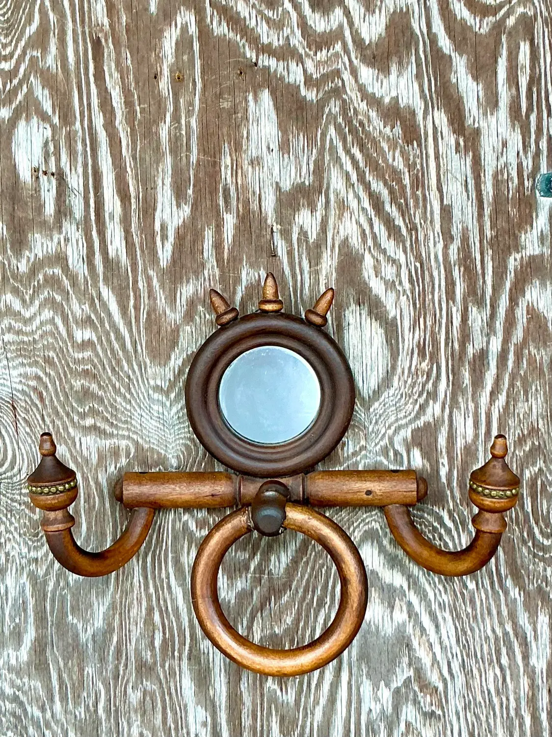 Vintage Boho Hat Rack - Side view