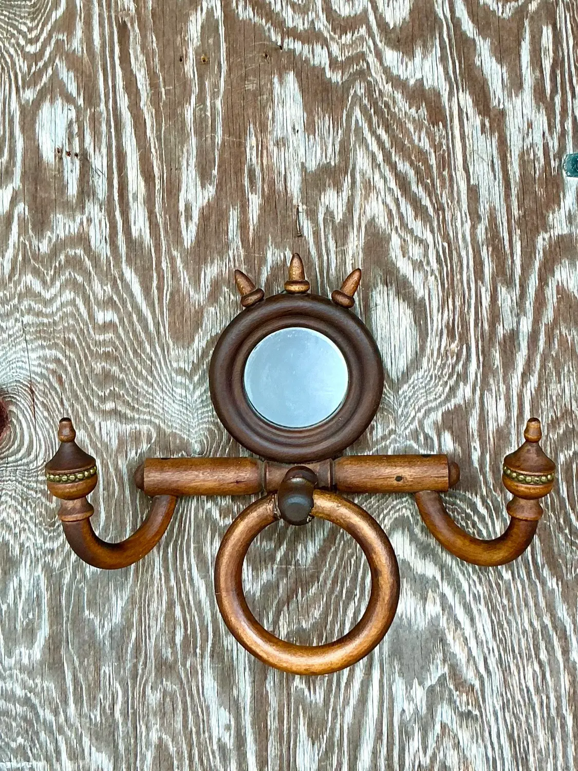 Vintage Boho Hat Rack - Back view