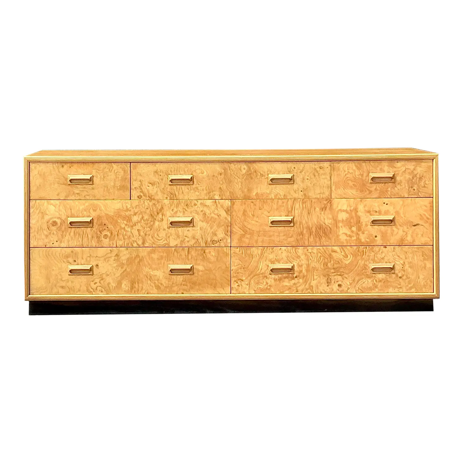 Vintage Boho Henredon Scene Two Burl Wood Dresser