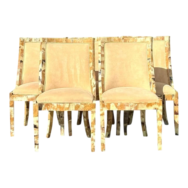 Vintage Boho Horn Dining Chairs - Set of 5 - Detail view
