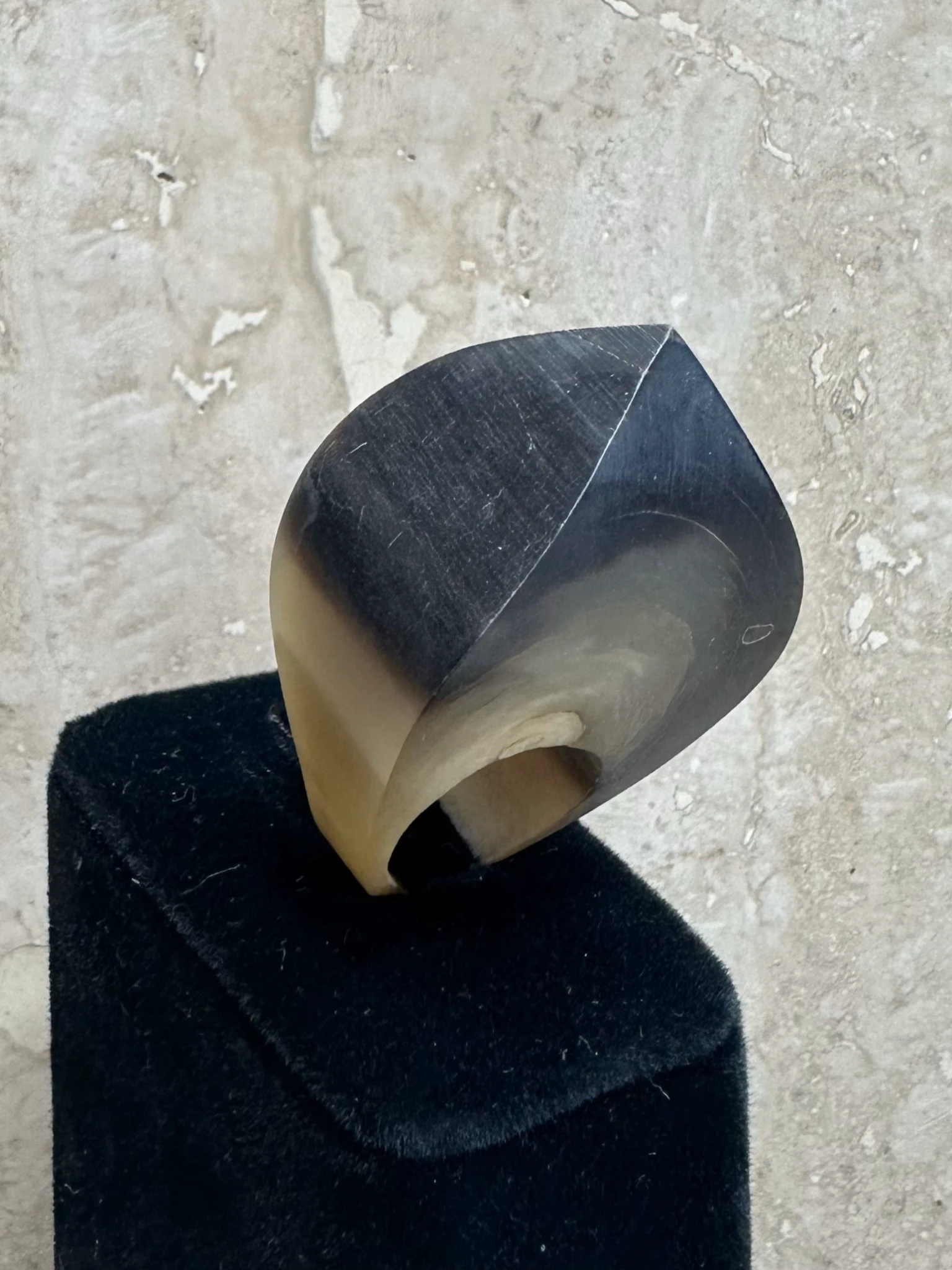 Vintage Boho Horn Ring - Side view