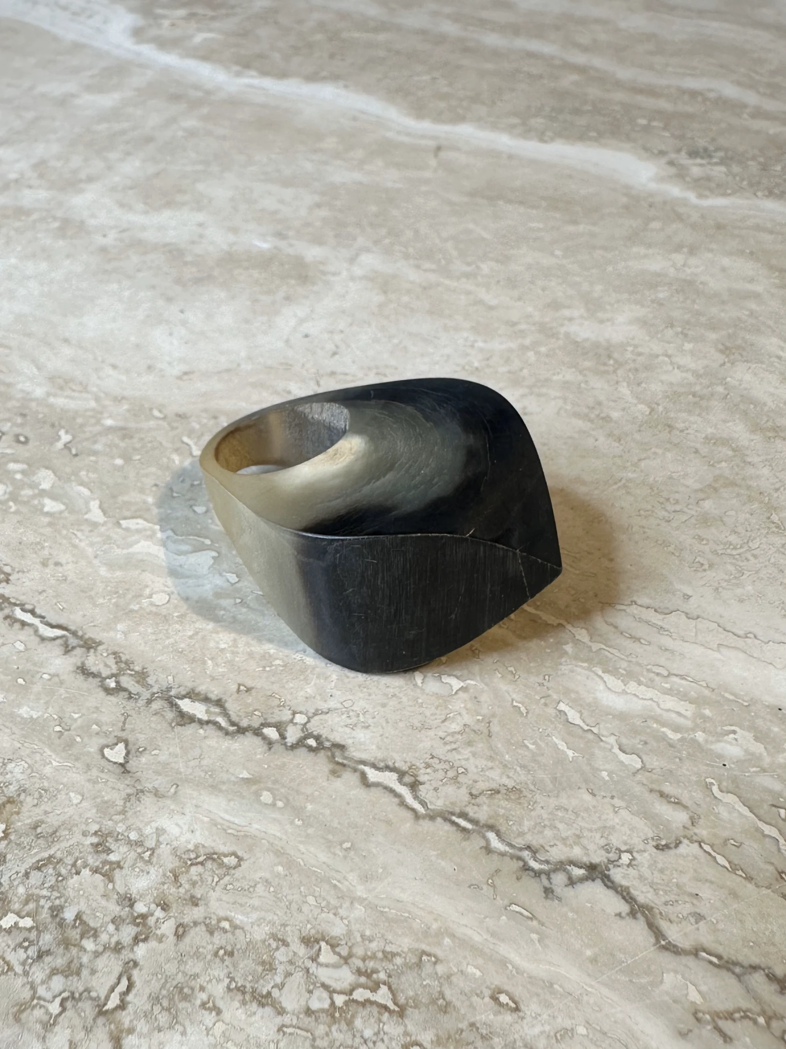 Vintage Boho Horn Ring - Back view