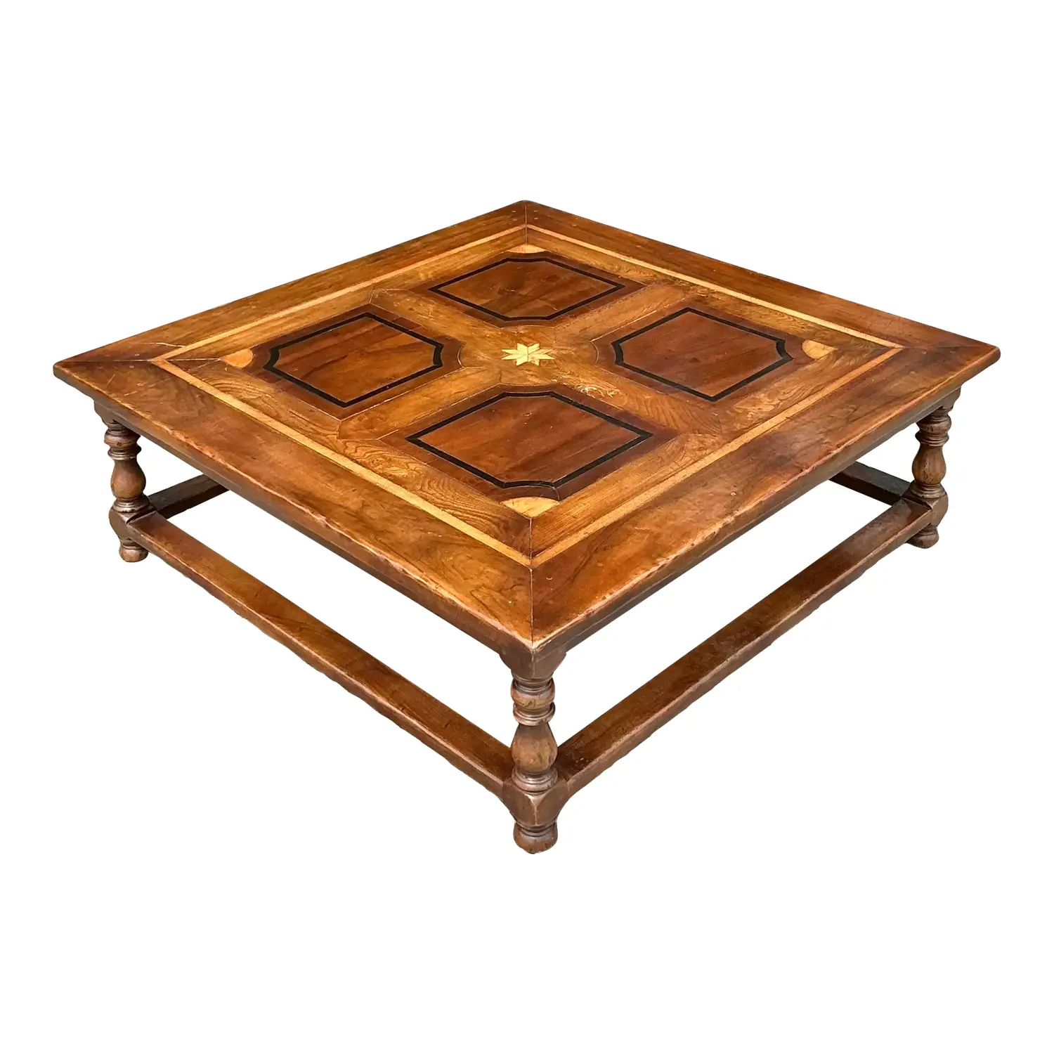 Vintage Boho Inlaid Coffee Table