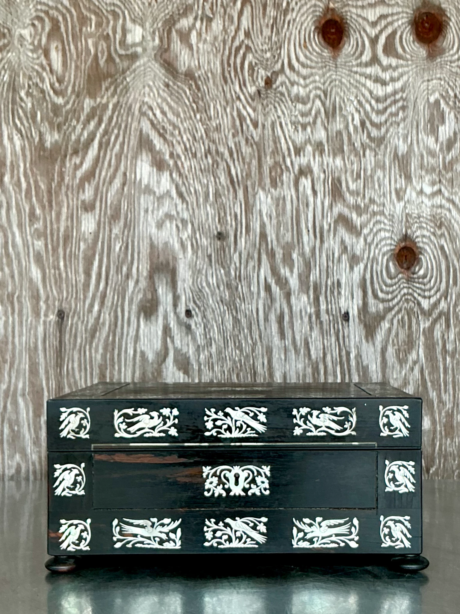 Vintage Boho Inlay Box - Side view