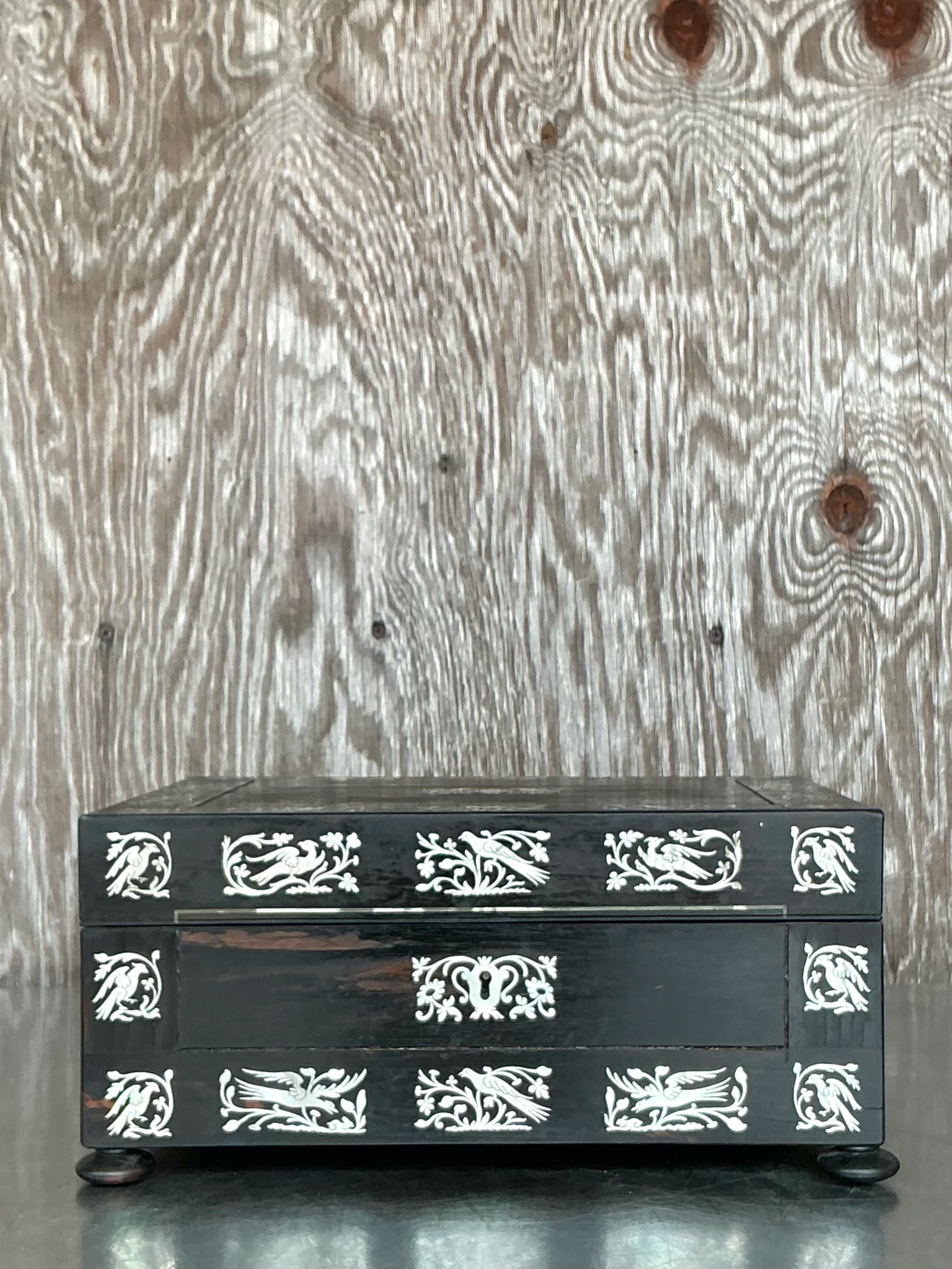 Vintage Boho Inlay Box - Top view