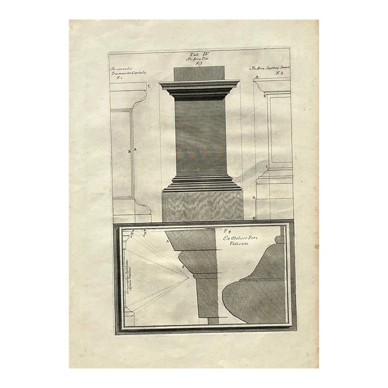 Vintage Boho Italian Architectural Original Print