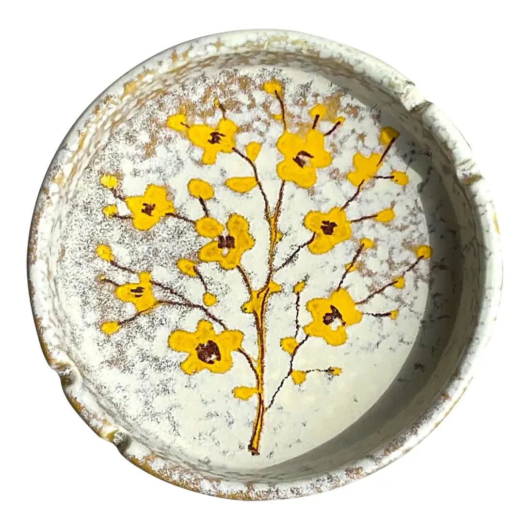 Vintage Boho Italian Floral Ashtray