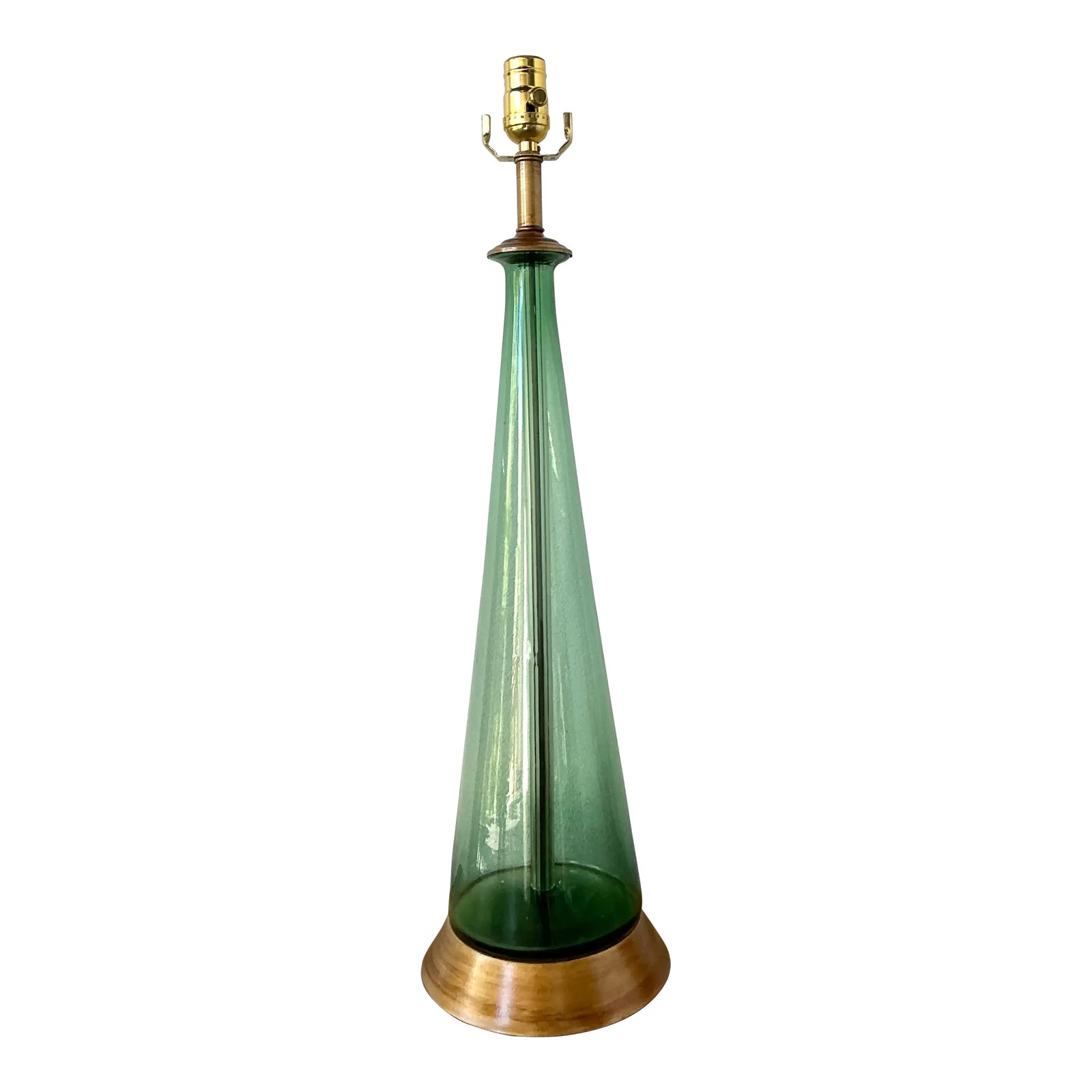 Vintage Boho Italian Glass Lamp - Detail view