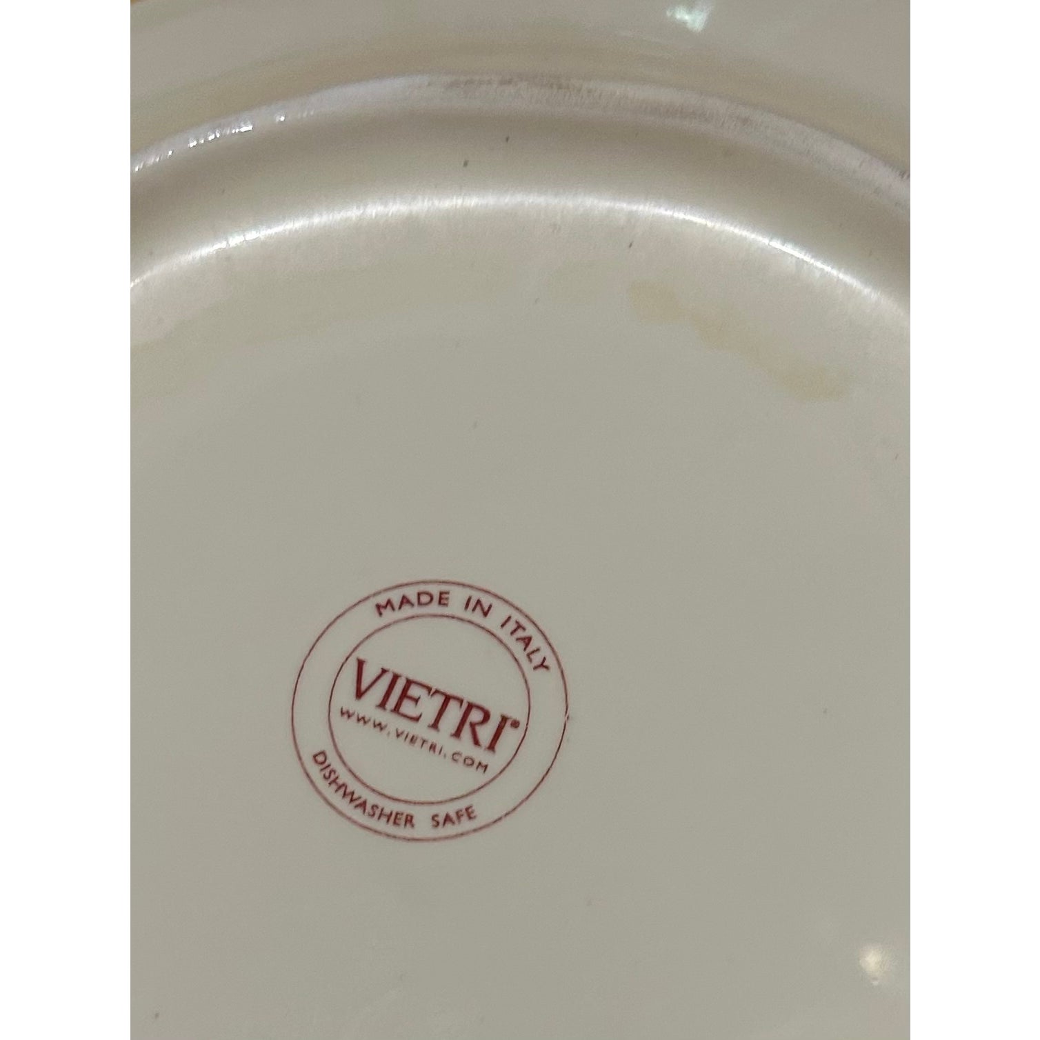 Vintage Boho Italian Vietri Glazed Ceramic Salad Plates - Set of 6 - Top view