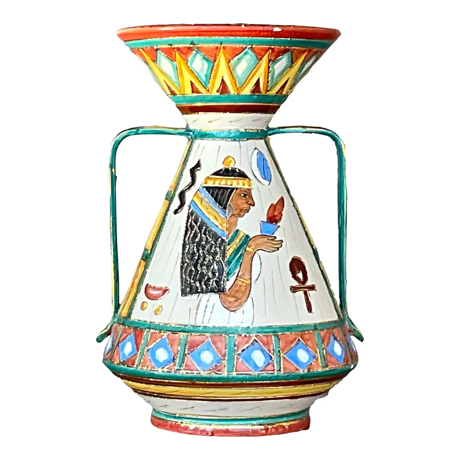 Vintage Boho Italian Volvo Deruta Vase