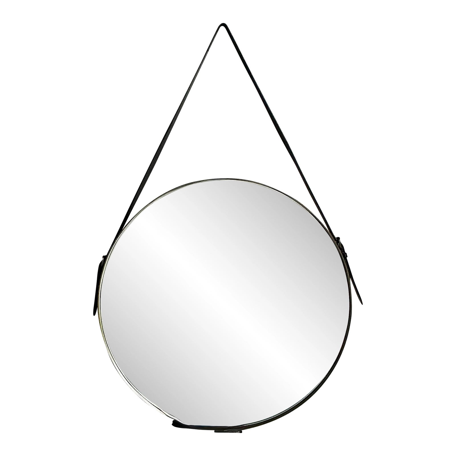 Vintage Boho Jaime Young Leather Strap Mirror - Detail view
