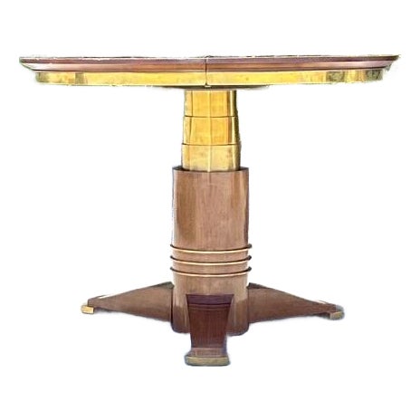 Vintage Boho Jules LeLue Extendable Telescoping Dining Table - Detail view