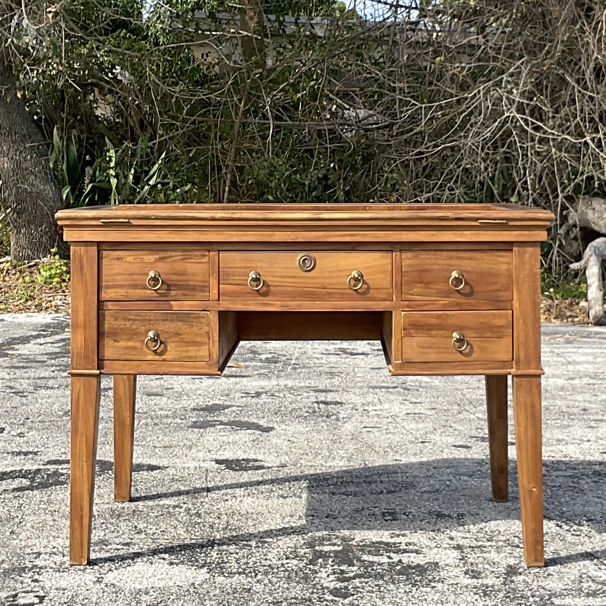 Vintage Boho Kercoet Drafting Desk - Side view