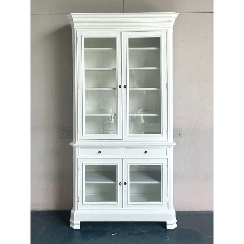 Vintage Boho Lacquered Tall Cabinet - Side view
